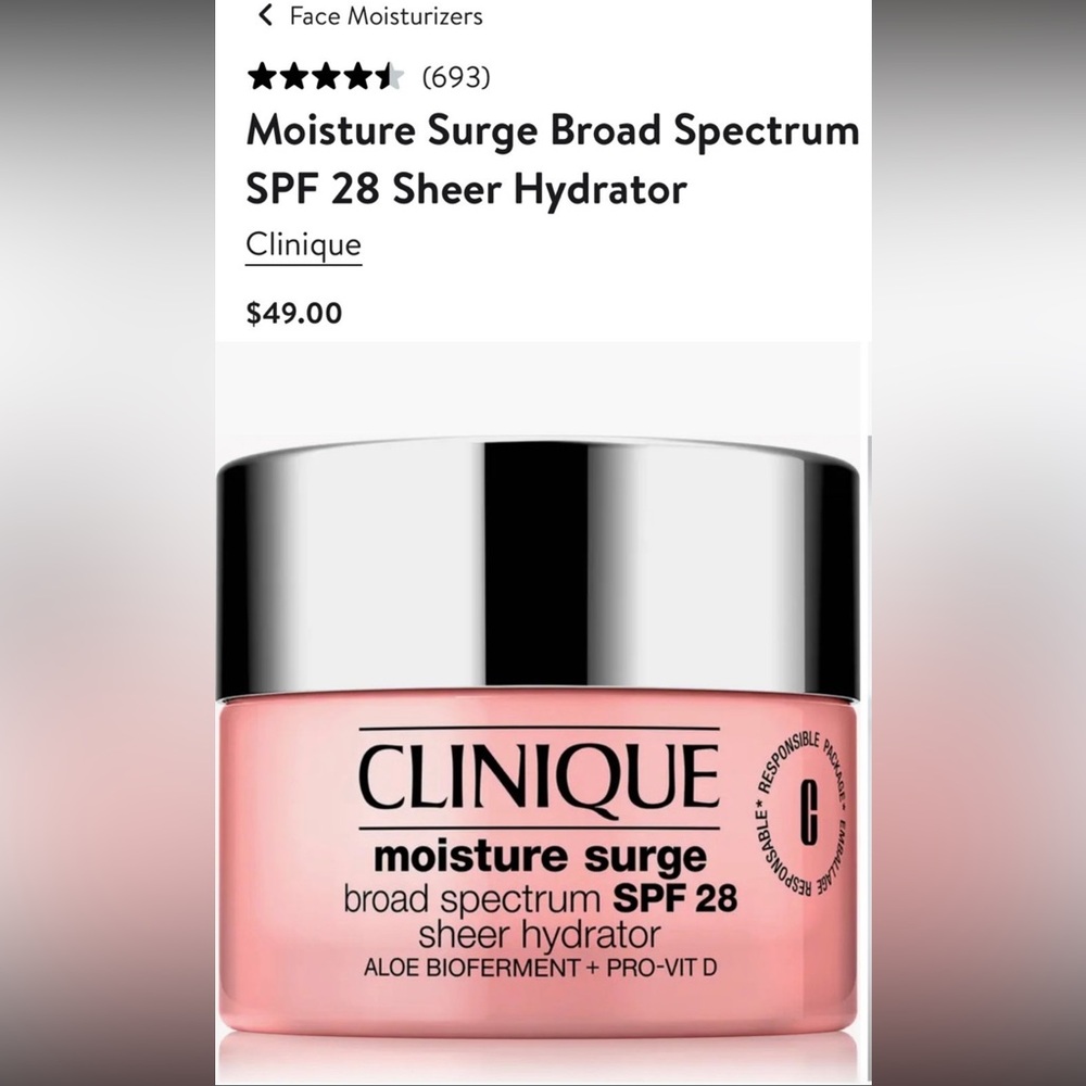 Moisture Surge Broad Spectrum SPF 28 Sheer Hydrator